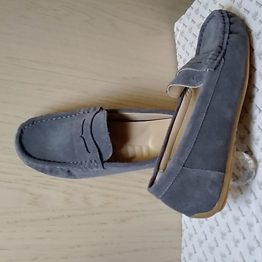 Genuine Leather Suede Drivers Loafers Sz 8
